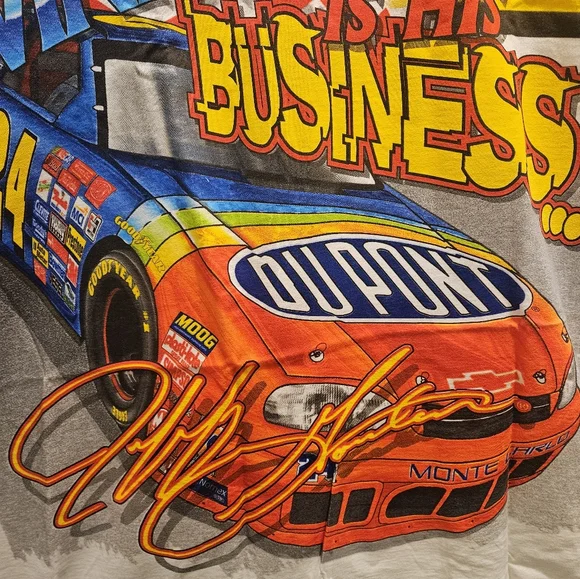 Vintage 1999 Jeff Gordon All-Over Print T-Shirt Men's Size XL New without tags - Picture 5 of 9